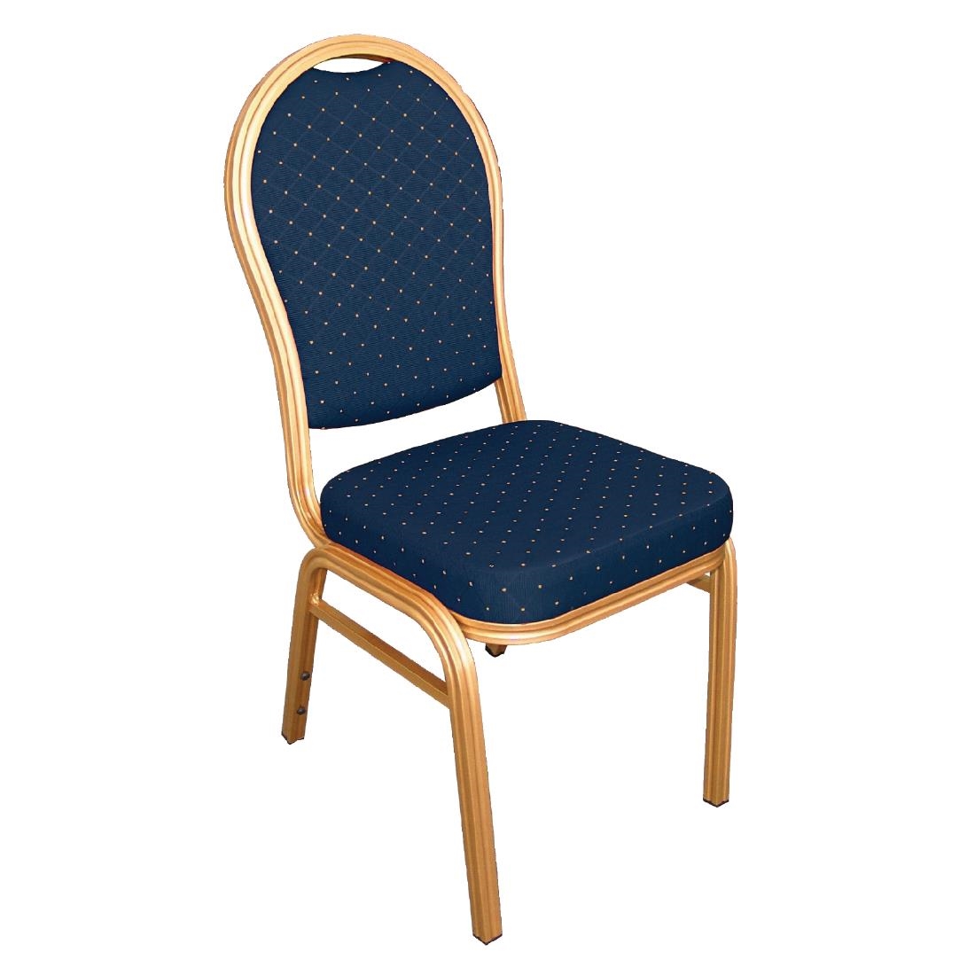 Arched Back Banqueting Chair - Blue