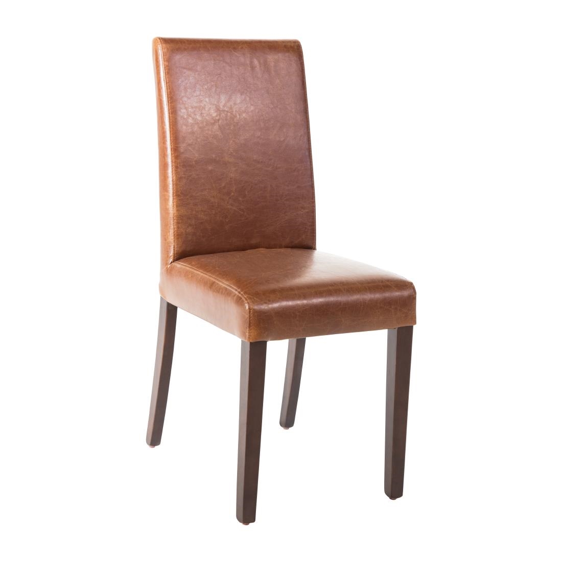 Faux Leather Dining Chair - Antique Tan