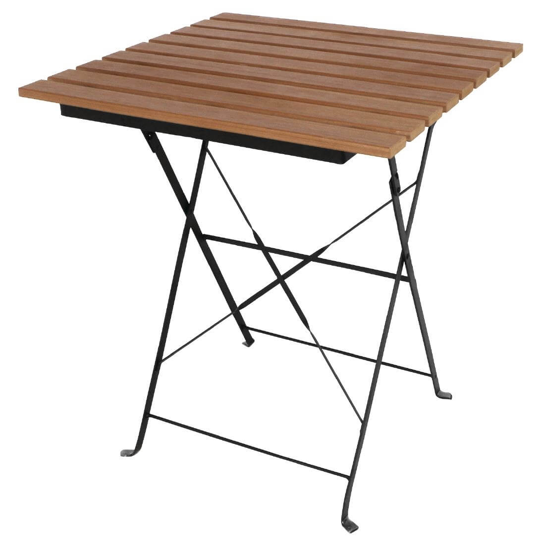 Faux Wood Folding Table - Square