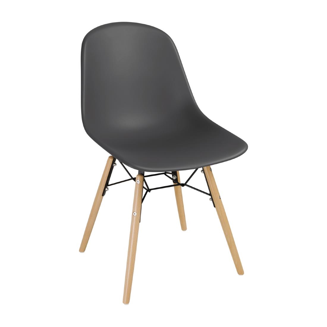 Moulded Side Chair - Charcoal