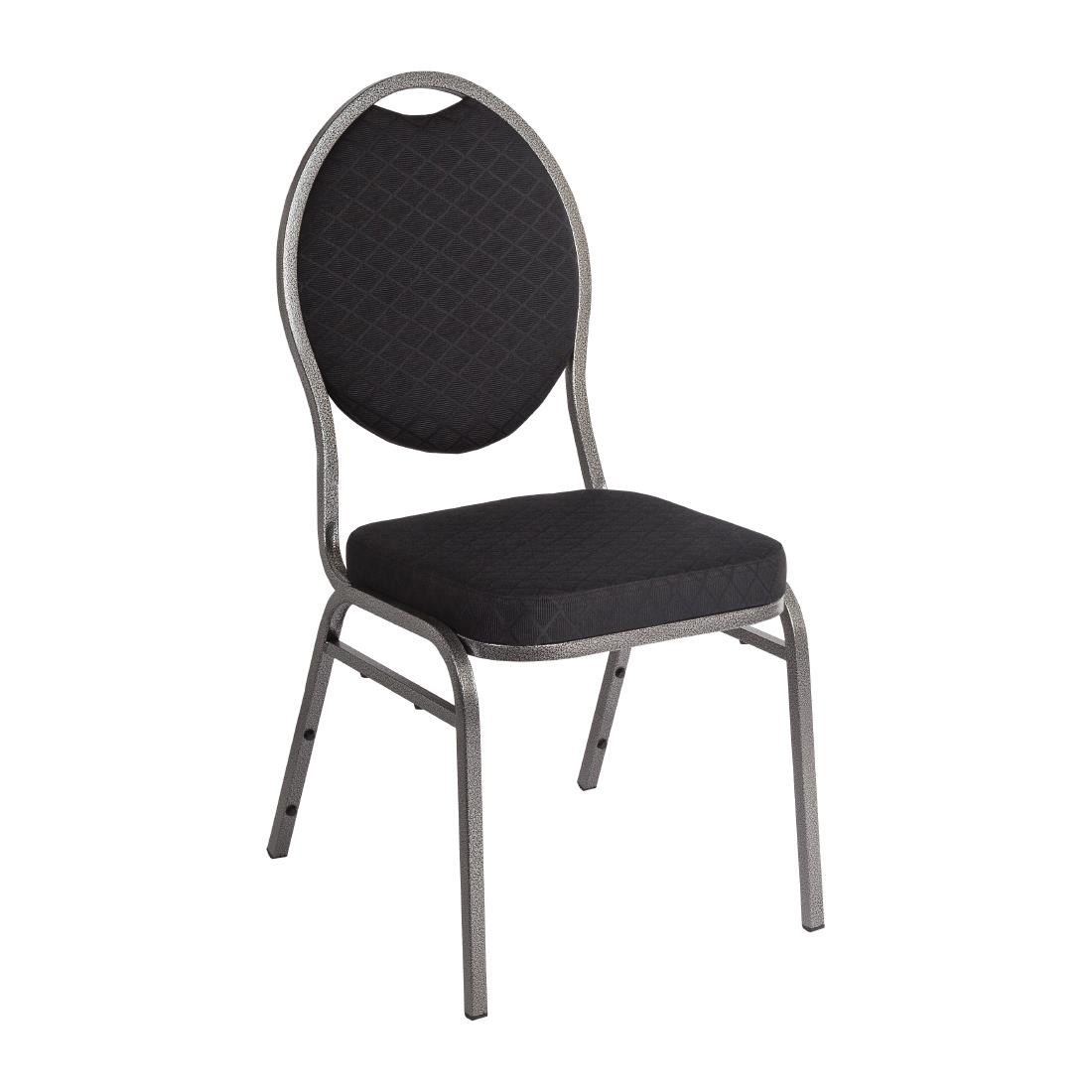 Oval Banqueting Chair - Black