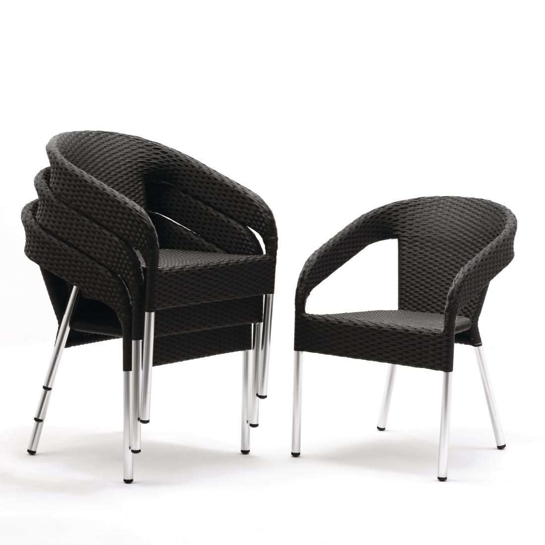 Rattan + Aluminium Chair CG2 - Charcoal