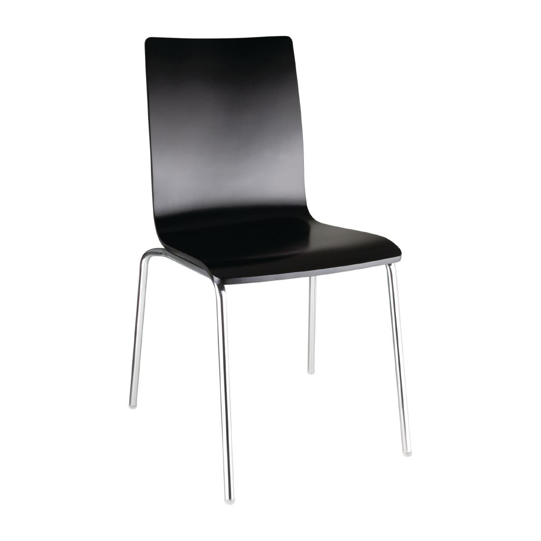 Square Back Side Chair - Black