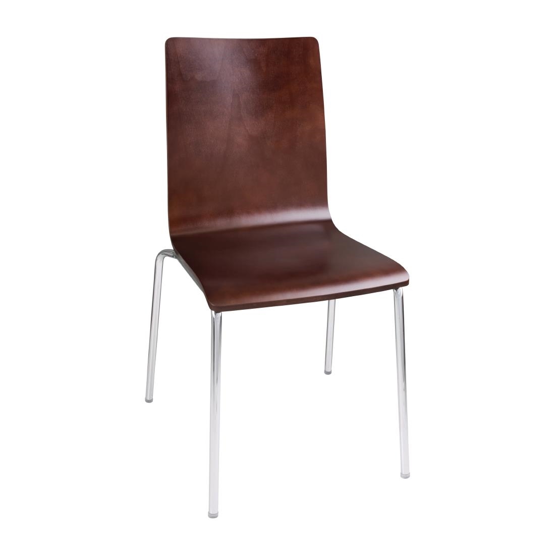 Square Back Side Chair - Dark Chocolate