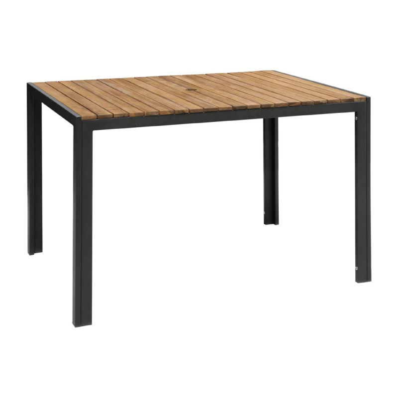 Steel + Acacia Table - Rectangle