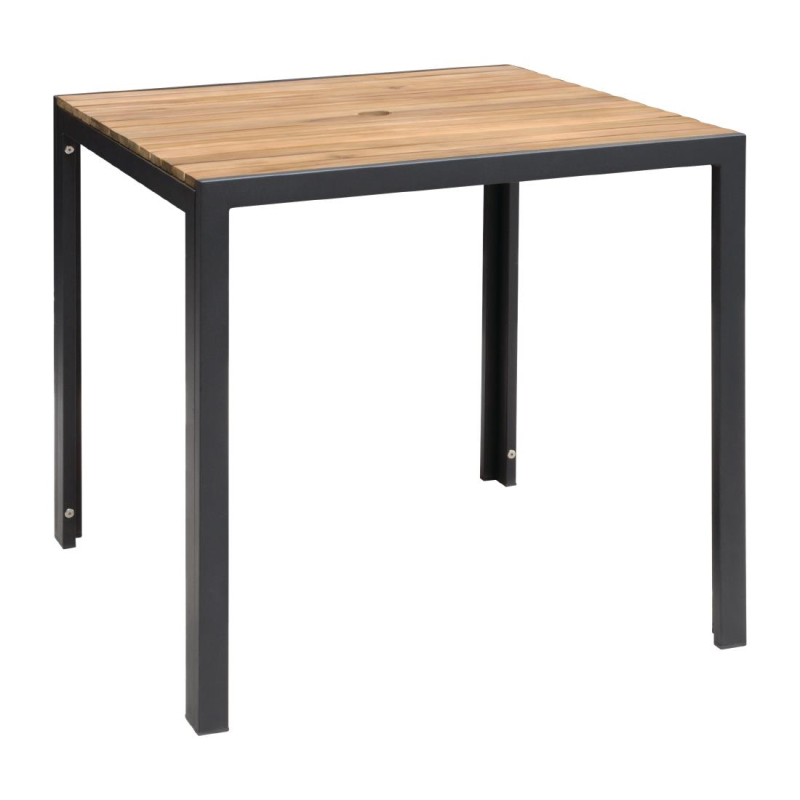Steel + Acacia Table - Square