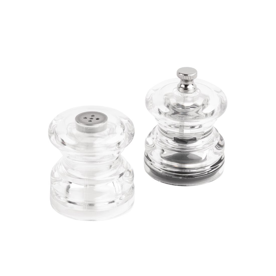 Olympia Miniature Salt and Pepper Set Clear
