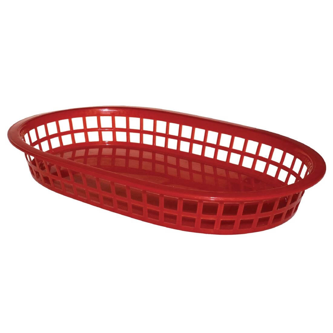 Oval Polypropylene Food Basket Red