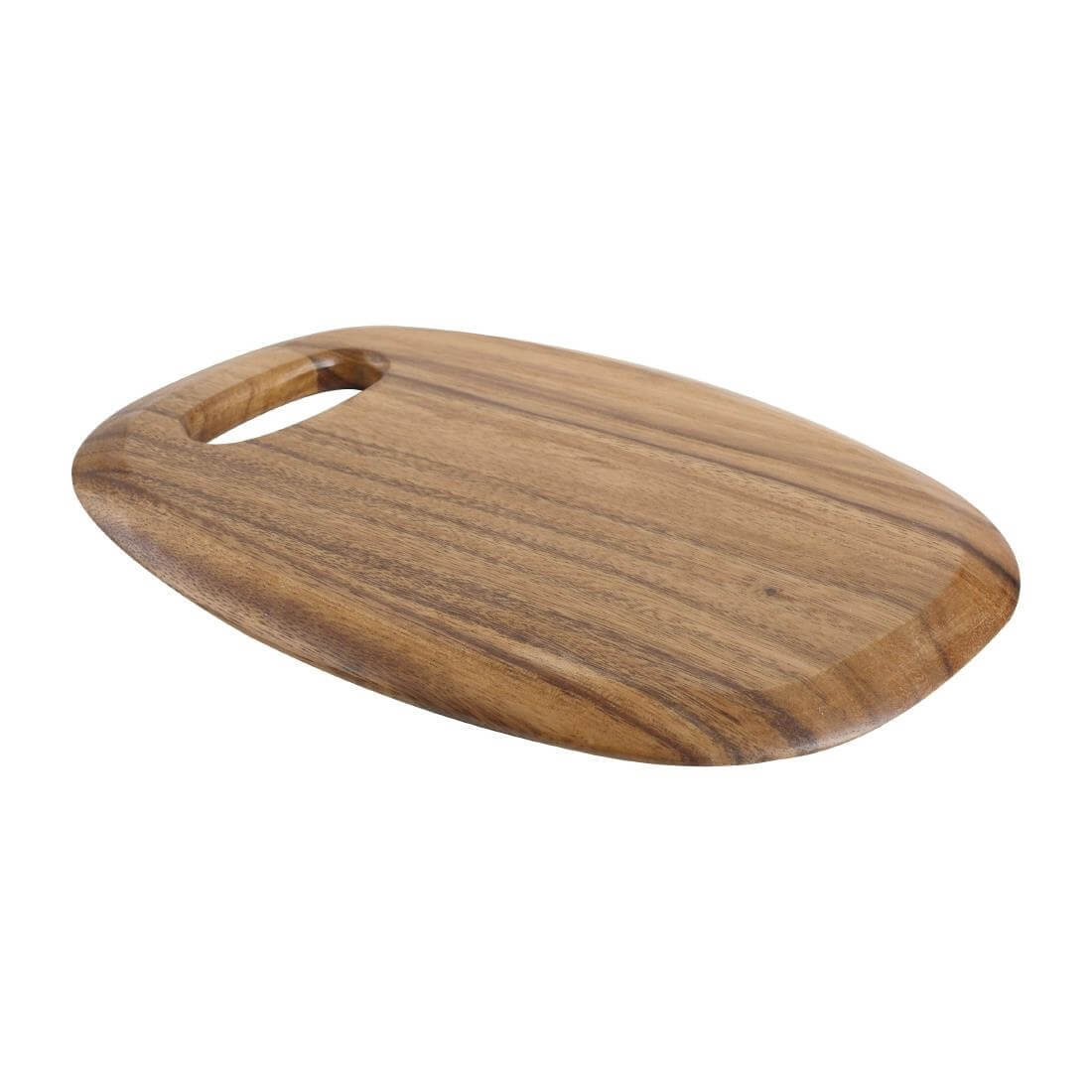 Small Rounded Acacia Presentation Board with Handle